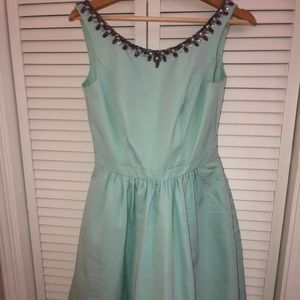Dress in Mint w beaded embellishments